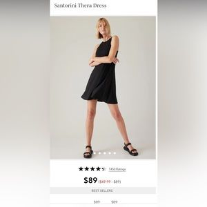 Athleta Thera Black Dress